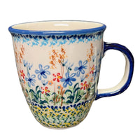 A picture of a Polish Pottery Mars Mug (Pastel Garden) | K081S-JZ38 as shown at PolishPotteryOutlet.com/products/mars-mug-pastel-garden-k081s-jz38