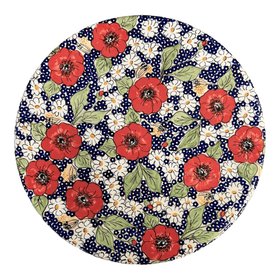 Polish Pottery Cake Stand (Poppies & Posies) | T151S-IM02 Additional Image at PolishPotteryOutlet.com