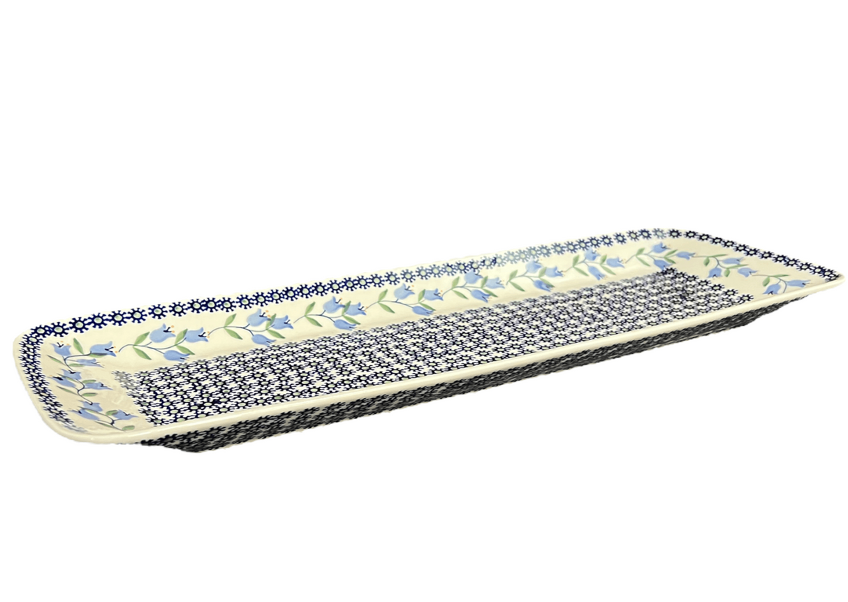 Platter, Rectangular, Long, 19.5" x 6.75" in "Lily of the Valley" by Manufaktura | P204T-ASD