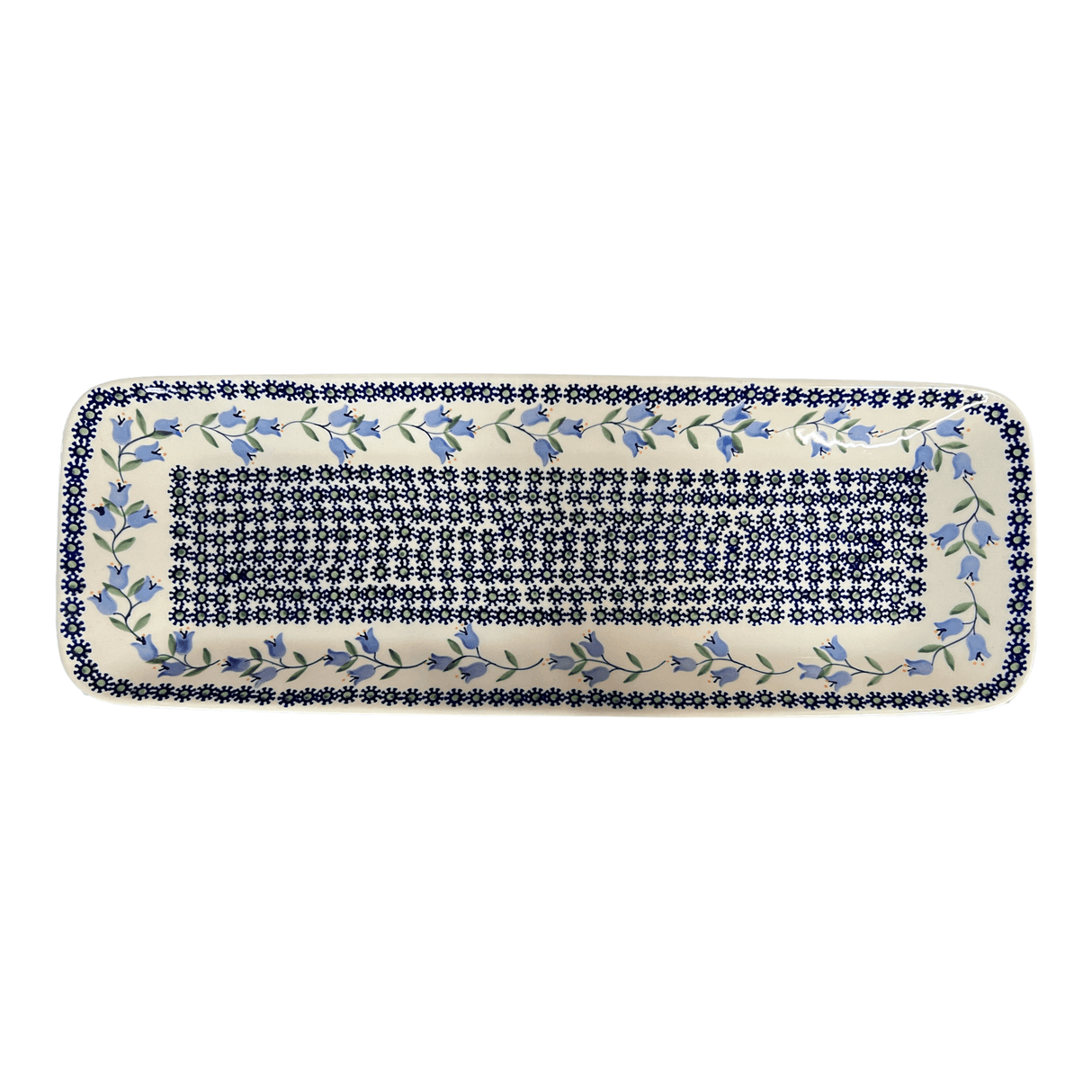 Platter, Rectangular, Long, 19.5" x 6.75" in "Lily of the Valley" by Manufaktura | P204T-ASD