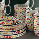 Tumbler, 12 oz in "Rainbow Hearts" by Ceramika Artystyczna | A076-U4833