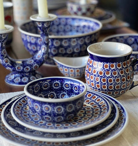 Polish Pottery 10" Dinner Plate (Chocolate Drop) | T132T-55 Additional Image at PolishPotteryOutlet.com