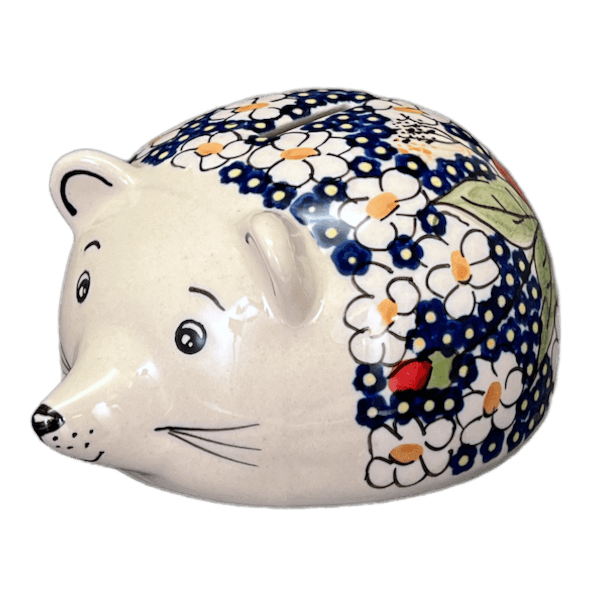 Bank, Hedgehog, 2.5" in "Poppies & Posies" by Manufaktura | S005S-IM02