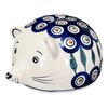 Polish Pottery Hedgehog Bank (Peacock) | S005T-54 at PolishPotteryOutlet.com