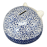 A picture of a Polish Pottery Hedgehog Bank (Sea Foam) | S005T-MAGM as shown at PolishPotteryOutlet.com/products/hedgehog-bank-sea-foam-s005t-magm
