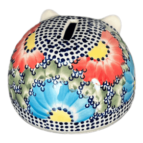Polish Pottery Hedgehog Bank (Fiesta) | S005U-U1 Additional Image at PolishPotteryOutlet.com