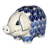 Bank, Piggy, 6" x 3" in "Tulip Blues" by Manufaktura | S011T-GP16