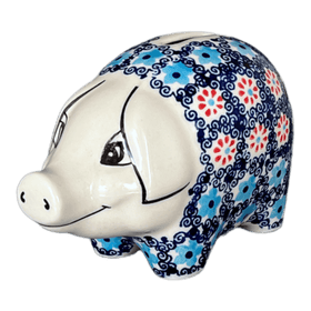 Polish Pottery Piggy Bank (Daisy Circle) | S011T-MS01 Additional Image at PolishPotteryOutlet.com