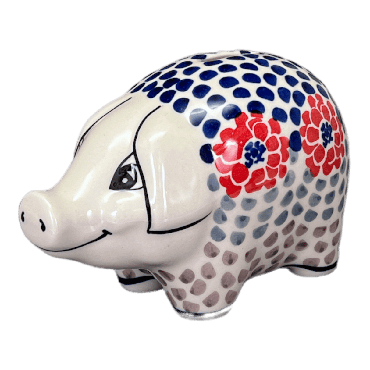 Bank, Piggy, 6" x 3" in "Falling Petals" by Manufaktura | S011U-AS72