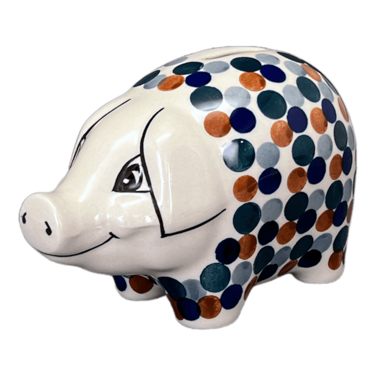 Bank, Piggy, 6" x 3" in "Fall Confetti" by Manufaktura | S011U-BM01