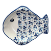 Polish Pottery Small Fish Platter (Scattered Blues) | S014S-AS45 at PolishPotteryOutlet.com