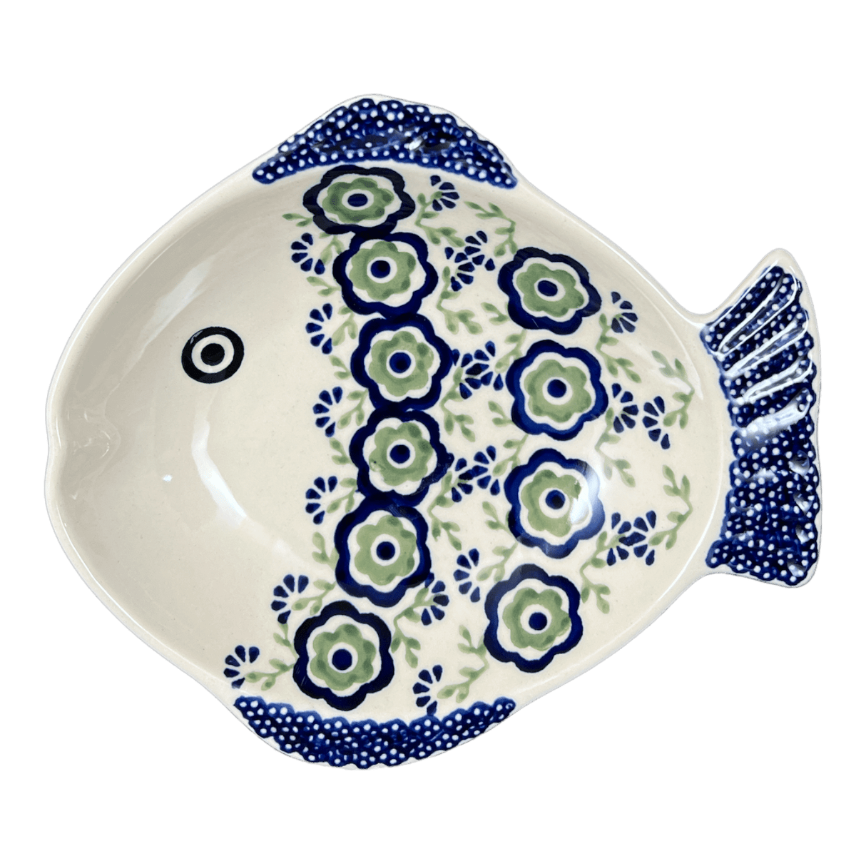 Platter, Fish-Shaped, Small in "Green Tea Garden" by Manufaktura | S014T-14