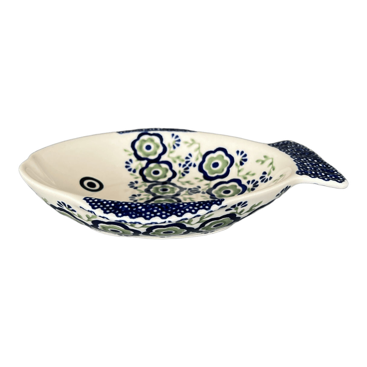 Platter, Fish-Shaped, Small in "Green Tea Garden" by Manufaktura | S014T-14