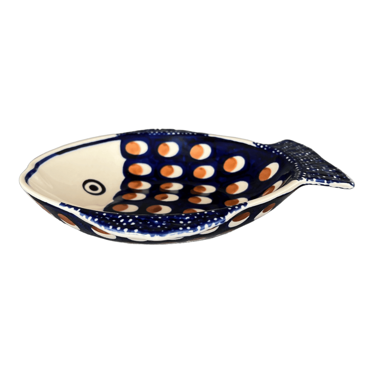 Platter, Fish-Shaped, Small in "Pheasant Feathers" by Manufaktura | S014T-52