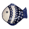 Polish Pottery Small Fish Platter (Peacock in Line) | S014T-54A at PolishPotteryOutlet.com