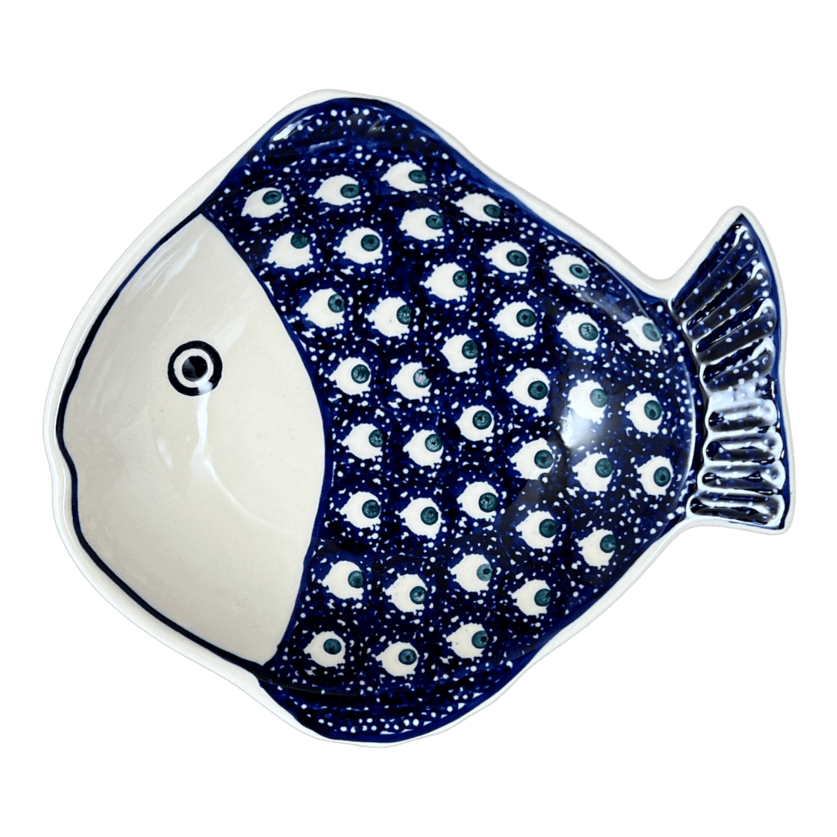 Platter, Fish-Shaped, Small in "Night Eyes" by Manufaktura | S014T-57