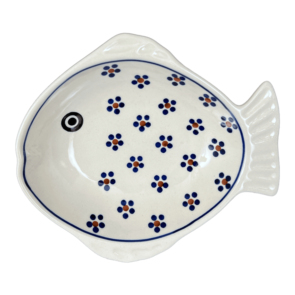 Platter, Fish-Shaped, Small in "Petite Floral" by Manufaktura | S014T-64