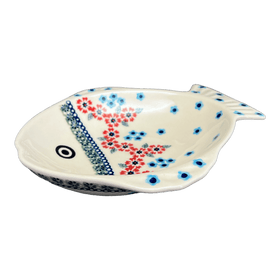 Polish Pottery Small Fish Platter (Floral Symmetry) | S014T-DH18 Additional Image at PolishPotteryOutlet.com