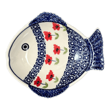 Platter, Fish-Shaped, Small in "Poppy Garden" by Manufaktura | S014T-EJ01