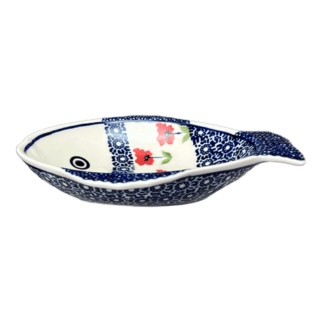 Platter, Fish-Shaped, Small in "Poppy Garden" by Manufaktura | S014T-EJ01