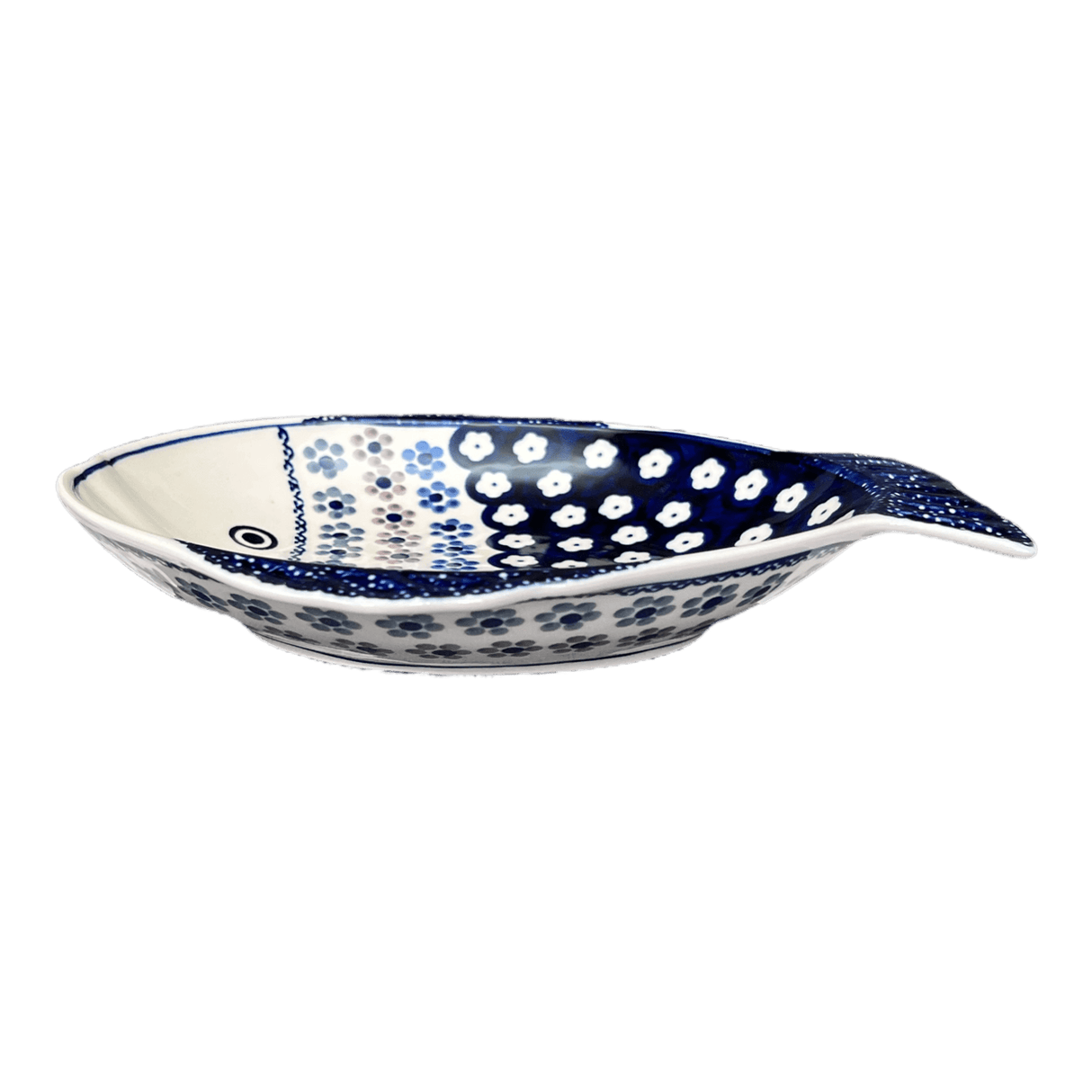 Platter, Fish-Shaped, Small in "Floral Chain" by Manufaktura | S014T-EO37