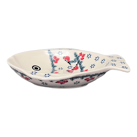 Platter, Fish-Shaped, Small in "Red Bird" by Manufaktura | S014T-GILE