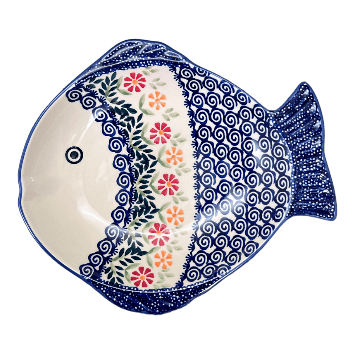 Platter, Fish-Shaped, Small in "Flower Power" by Manufaktura | S014T-JS14