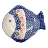 Polish Pottery Small Fish Platter (Flower Power) | S014T-JS14 at PolishPotteryOutlet.com