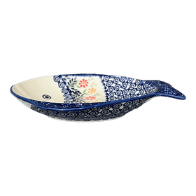 Polish Pottery Small Fish Platter (Flower Power) | S014T-JS14 Additional Image at PolishPotteryOutlet.com