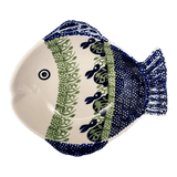 Platter, Fish-Shaped, Large, 9.5" x 8.25" in "Bunny Love" by Manufaktura | S015T-P324