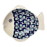 Platter, Fish-Shaped, Small in "Blue Retro" by Manufaktura | S014U-602A