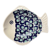 Polish Pottery Small Fish Platter (Blue Retro) | S014U-602A at PolishPotteryOutlet.com