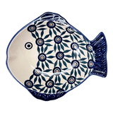 Platter, Fish-Shaped, Small in "Peacock Parade" by Manufaktura | S014U-AS60