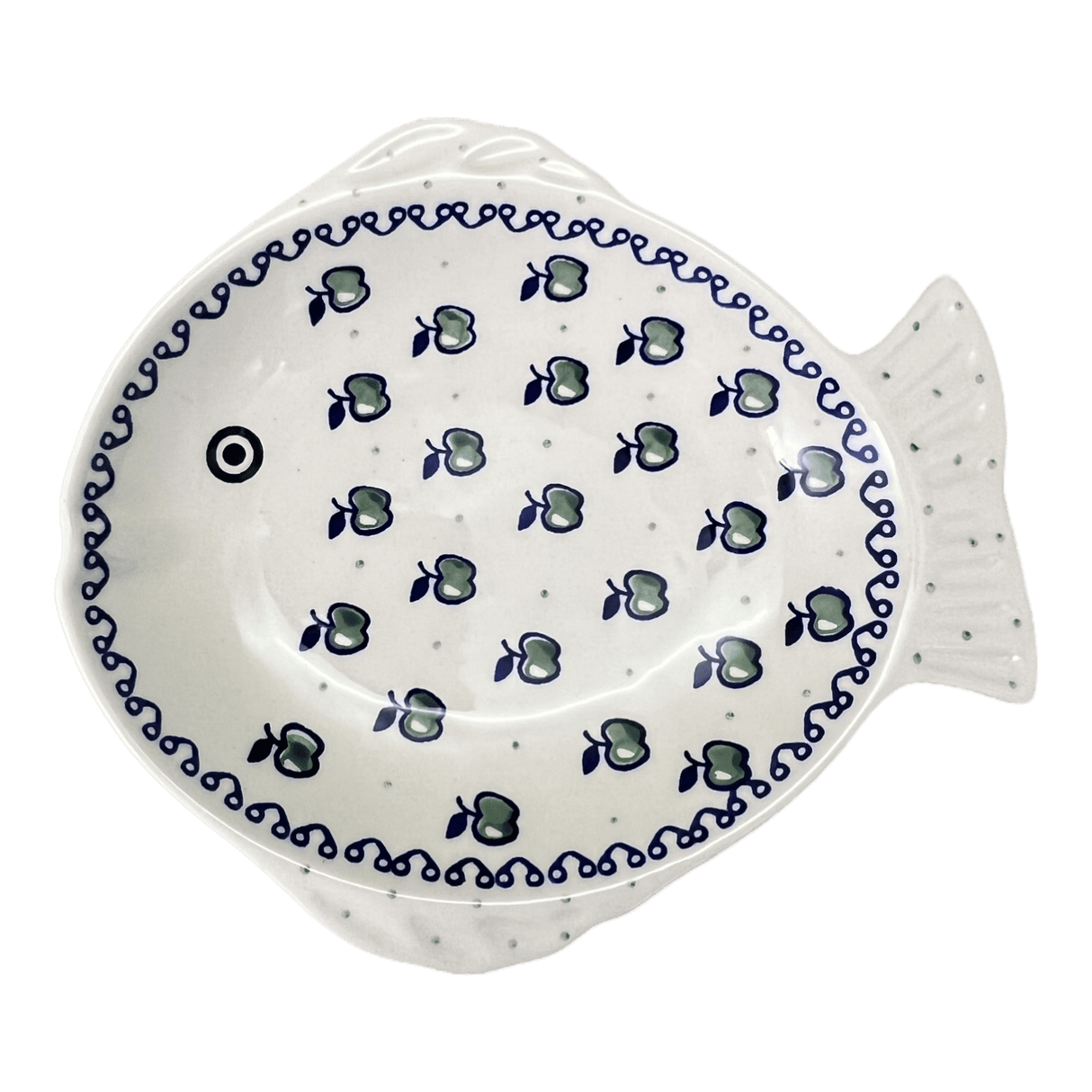 Platter, Fish-Shaped, Large, 9.5" x 8.25" in "" by Manufaktura | S015T-15