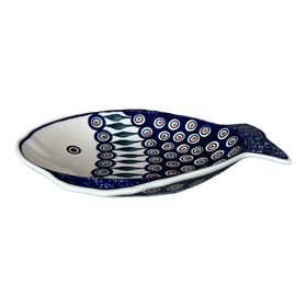 Polish Pottery Large Fish Platter (Peacock) | S015T-54 Additional Image at PolishPotteryOutlet.com