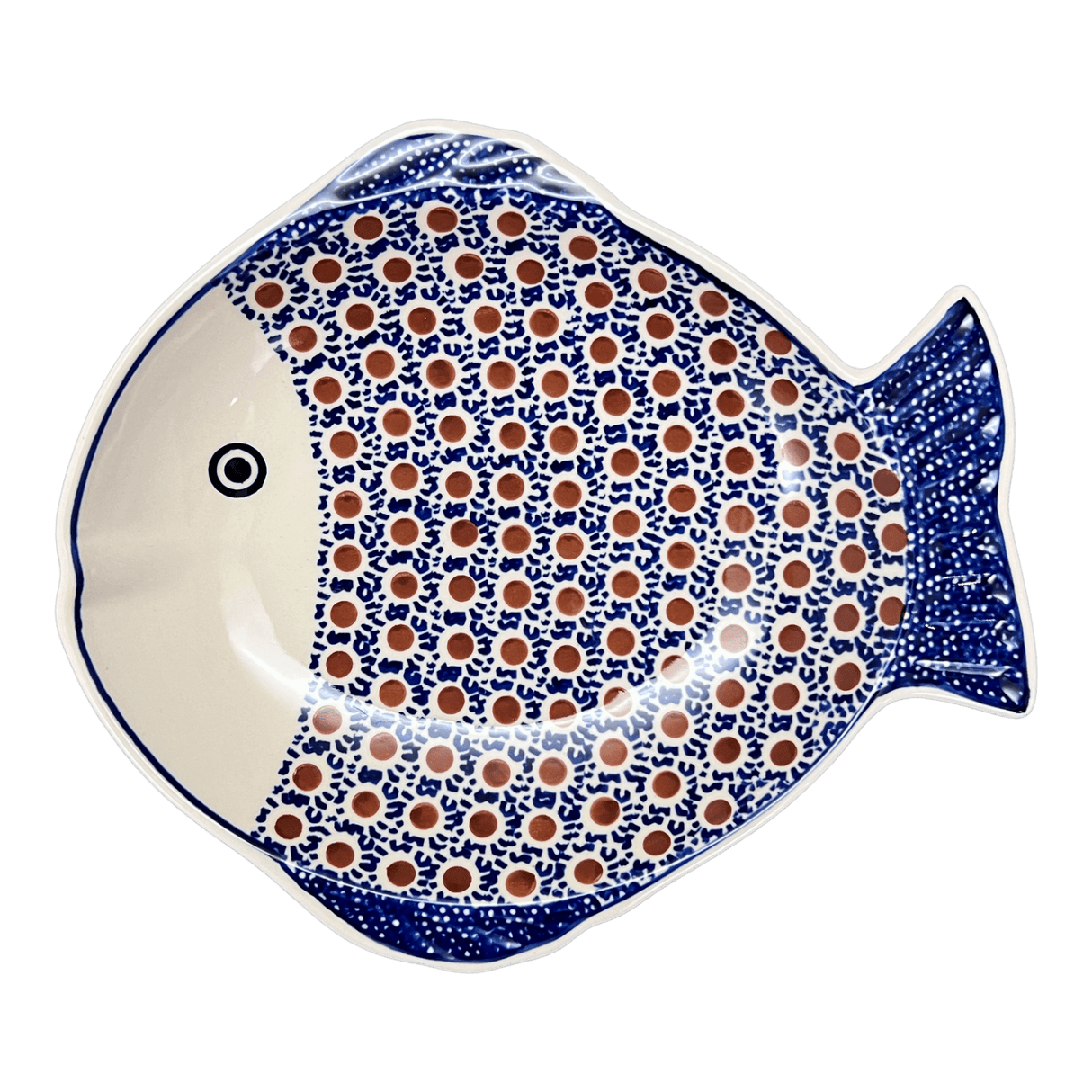 Platter, Fish-Shaped, Large, 9.5" x 8.25" in "Chocolate Drop" by Manufaktura | S015T-55