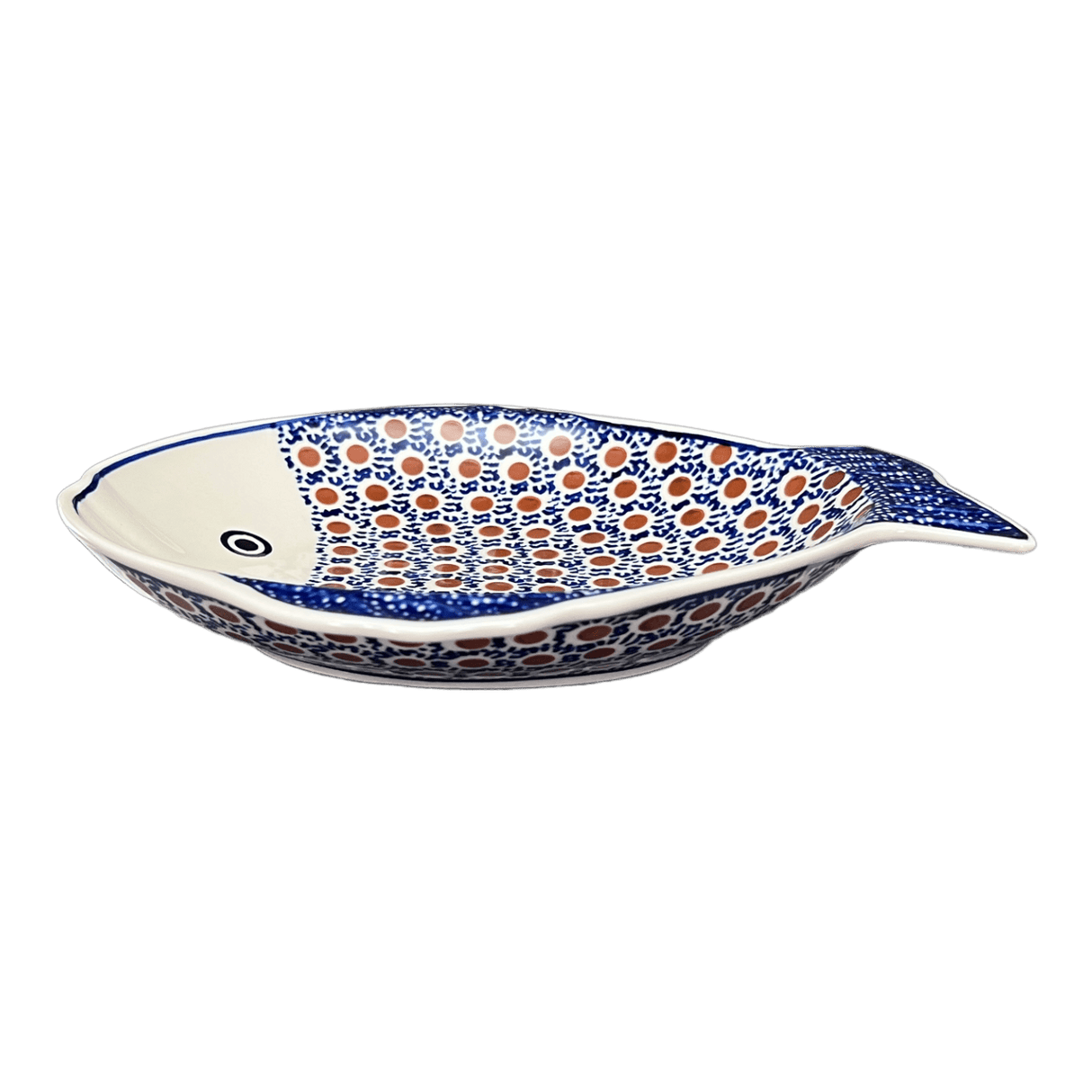 Platter, Fish-Shaped, Large, 9.5" x 8.25" in "Chocolate Drop" by Manufaktura | S015T-55