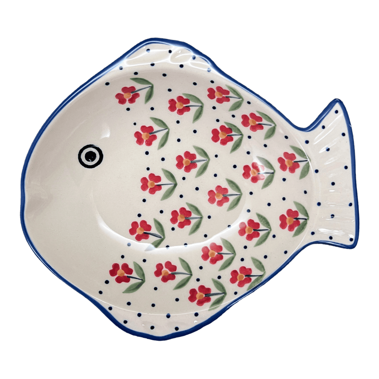 Platter, Fish-Shaped, Large, 9.5" x 8.25" in "Simply Beautiful" by Manufaktura | S015T-AC61