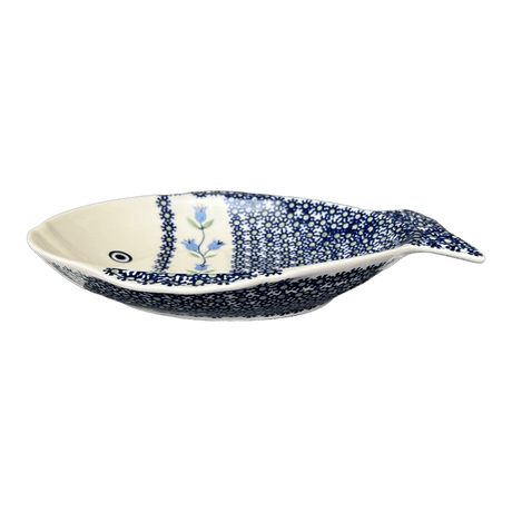 Platter, Fish-Shaped, Large, 9.5" x 8.25" in "Lily of the Valley" by Manufaktura | S015T-ASD