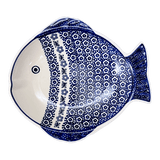 Platter, Fish-Shaped, Large, 9.5" x 8.25" in "Butterfly Border" by Manufaktura | S015T-P249