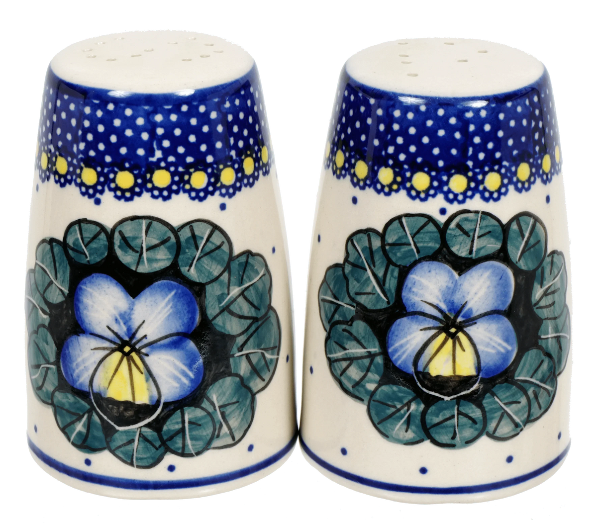 Salt & Pepper, 3.75" in "Pansies" by Manufaktura | S086S-JZB