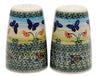 Polish Pottery 3.75" Salt and Pepper (Butterflies in Flight) | S086S-WKM at PolishPotteryOutlet.com