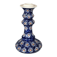 A picture of a Polish Pottery Candlestick (Bonbons) | S124T-2 as shown at PolishPotteryOutlet.com/products/tall-candlestick-bonbons-s124t-2
