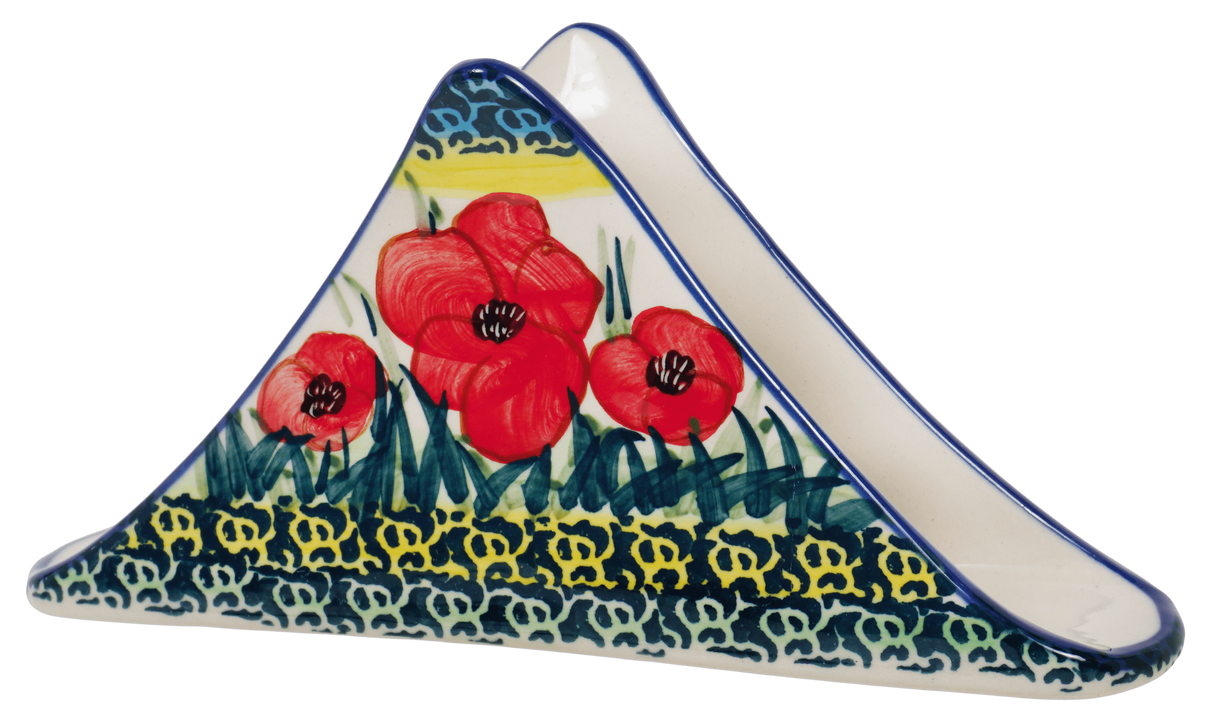 Napkin Holder, 8" in "Poppies in Bloom" by Manufaktura | S133S-JZ34