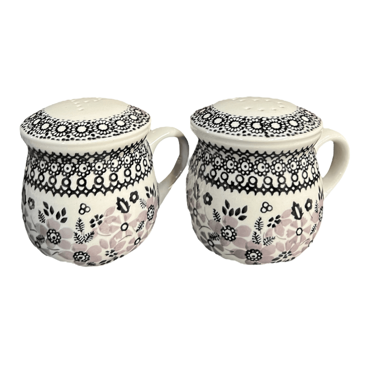 Salt & Pepper, Mug, 4" in "Duet in Black & Grey" by Manufaktura | S138S-DPSC