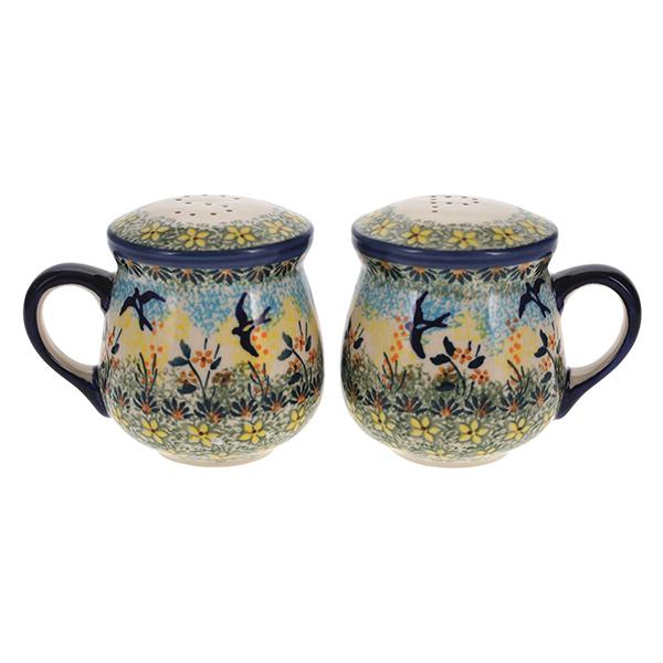 Salt & Pepper, Mug, 4" in "Soaring Swallows" by Manufaktura | S138S-WK57