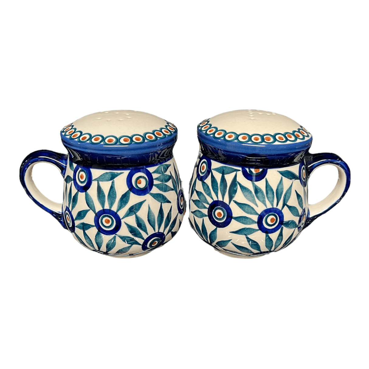 Salt & Pepper, Mug, 4" in "Peacock Parade" by Manufaktura | S138U-AS60