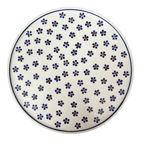 A picture of a Polish Pottery 9.5" Round Tray (Petite Floral) | T116T-64 as shown at PolishPotteryOutlet.com/products/9-5-round-tray-petite-floral-t116t-64
