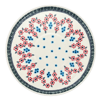 A picture of a Polish Pottery Charcuterie Tray (Floral Symmetry) | T113T-DH18 as shown at PolishPotteryOutlet.com/products/charcuterie-tray-floral-symmetry-t113t-dh18