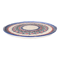 A picture of a Polish Pottery Charcuterie Tray (Daisy Chain) | T113U-ST as shown at PolishPotteryOutlet.com/products/charcuterie-tray-daisy-chain-t113u-st